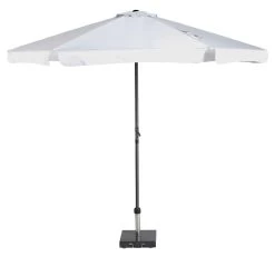 Platinum Middenstokparasol Antigua Volant Ø 300 Cm Wit