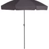 Platinum Middenstokparasol Aruba Volant Ø 200 Cm Antraciet