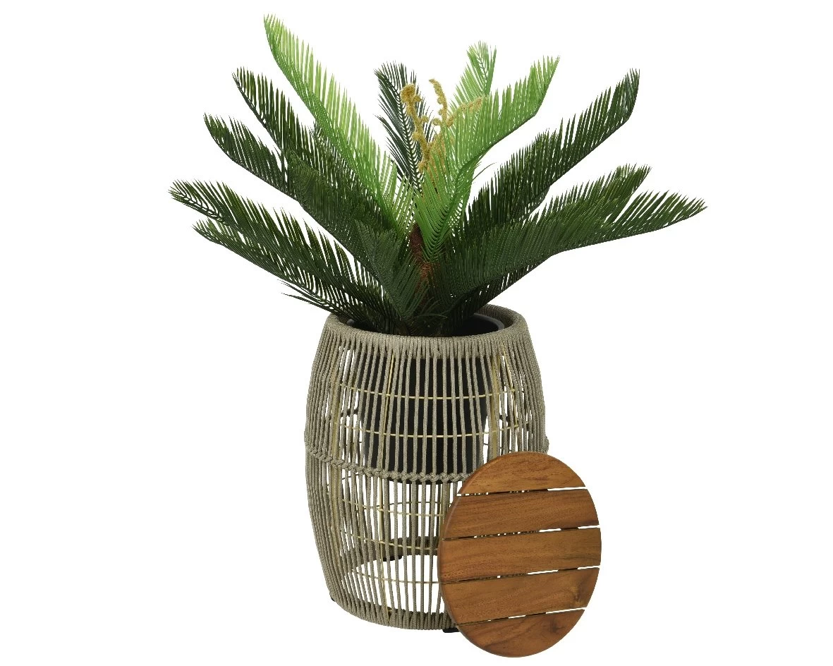 Seville Bijzet Tuintafel Beige - Γ 40 X H 49 Cm - Image 3