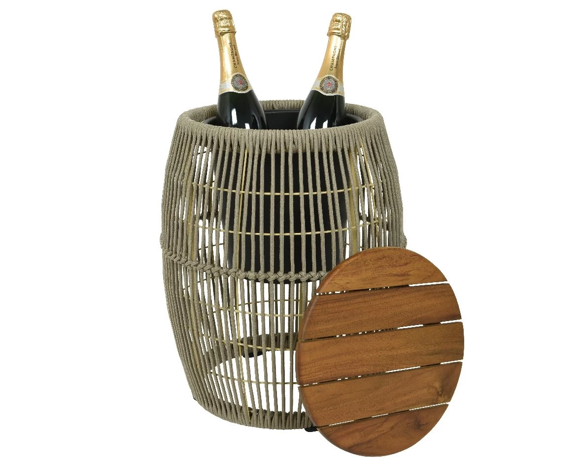 Seville Bijzet Tuintafel Beige - Γ 40 X H 49 Cm - Image 4